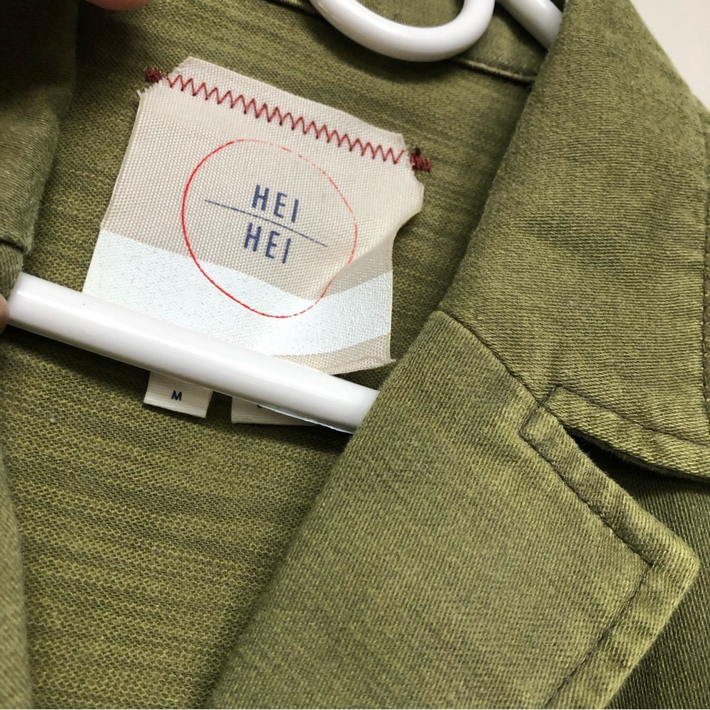 Khaki Olive Ruffle Back Jacket - image 8